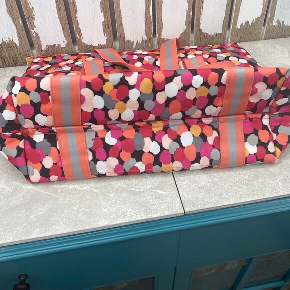 Vera Bradley Pixie Confetti Cooler Tote Insulated Double Shoulder Strap Bag - Picture 7 of 9
